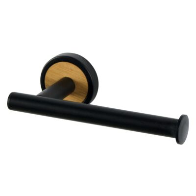 Support mural papier toilette métal et bambou