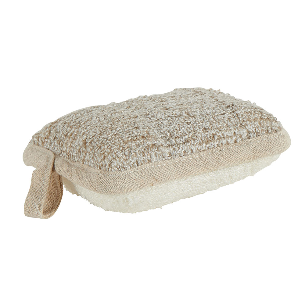 Eponge de bain en ramie/bambou crème-taupe-4x9x14cm-75502233 – Orca