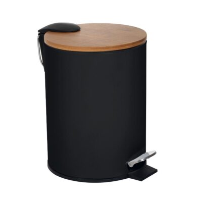 Poubelle salle de bain 3L noire