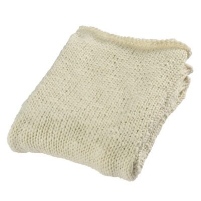 Plaid blanc tricot Neuleet